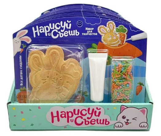 №3 Набор для творчества Нарисуй и съешь "Зайка" (блок 12шт 59г) в Оренбурге