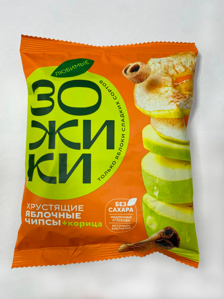 Зожики Яблочные+корица чипсы, 25г  в Оренбурге