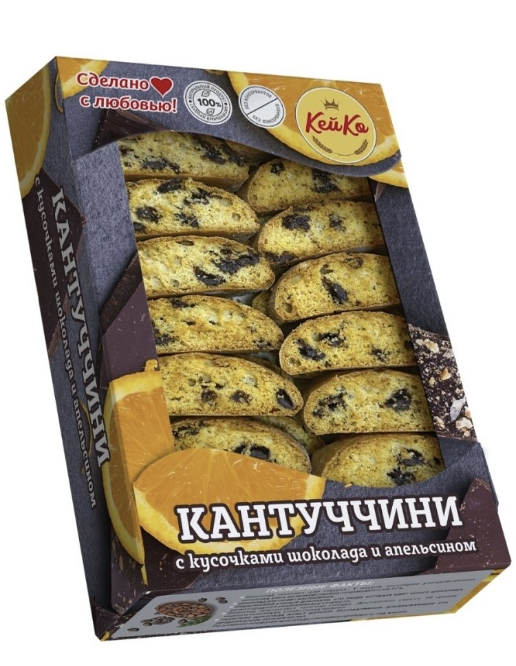  Кей Ко Кантуччини с кусочками шоколада и апельсином, 200г   в Оренбурге