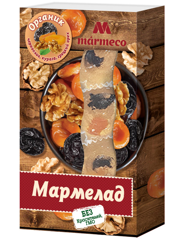№2 Мармелад "Органик"  Курага, Чернослив, грецкий орех, 180г  в Оренбурге